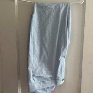 NWT Lilly Pulitzer Crew Blue Kelly Skinny Ankle Pants Size 8